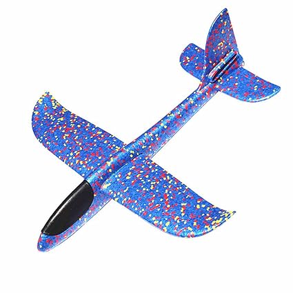 Leoie Children 48cm Foam EPP Big Hand Launch Throwing Glider Aircraft Inertial Airplane Toy Blue
