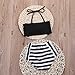 Baby Girls Striped bathing suit baby Swimsuit Bathing Swimming Clothes (2-3 Year, Black)