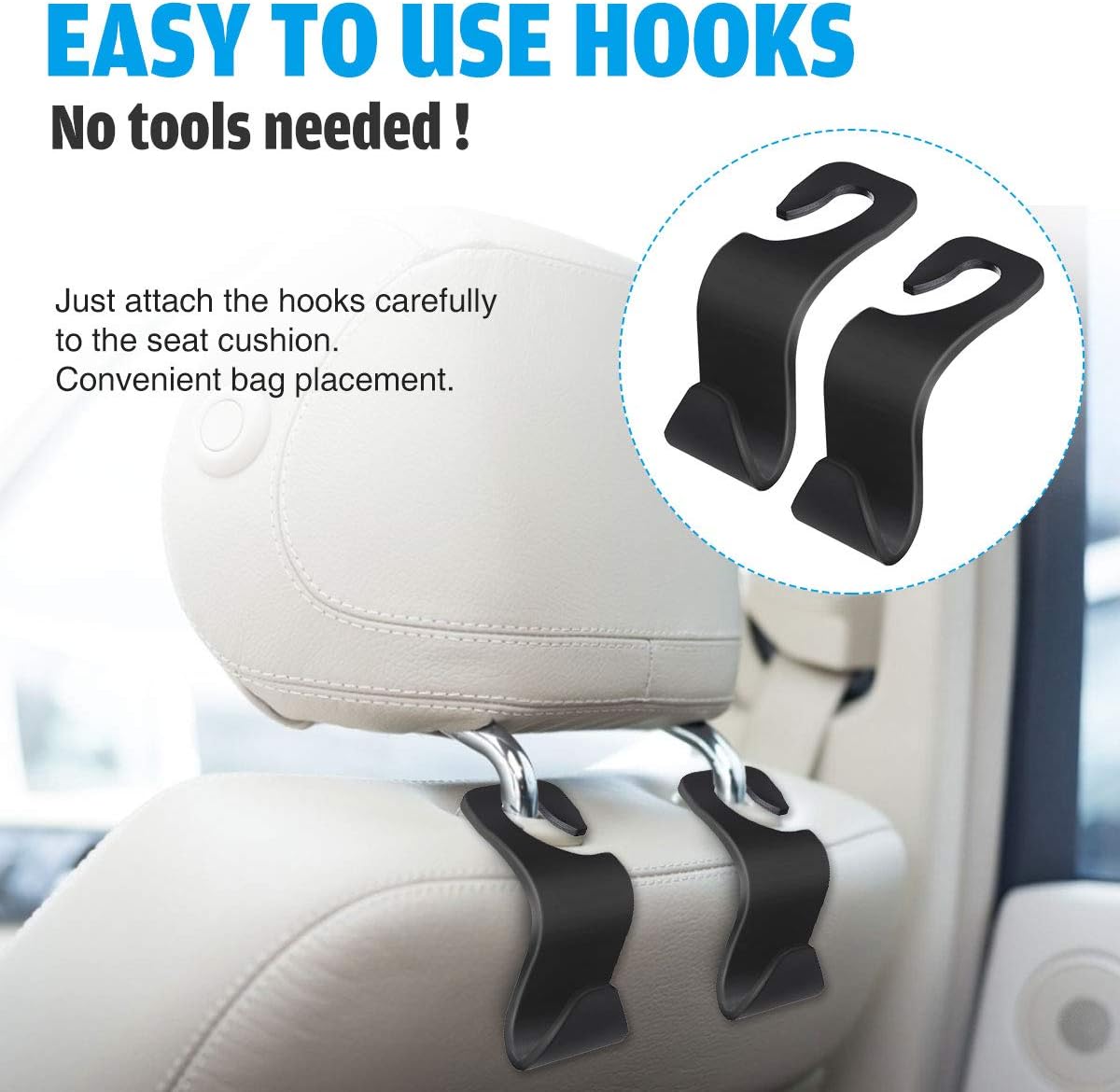 CHARMINER Car Seat Filler, 2 Pack PU Car Seat Organizer, Car Seat Storage with Cup Holder, Seat Console Side Pocket for Cellphones, Keys, Cards, Wallets, Sunglasses, etc. (Black) (2 Bag Brackets): Automotive