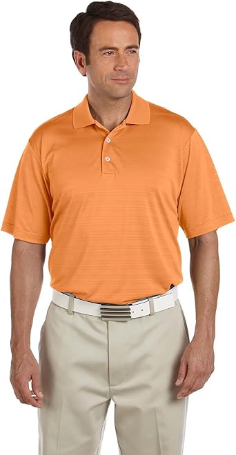 adidas men's climalite textured short sleeve polo