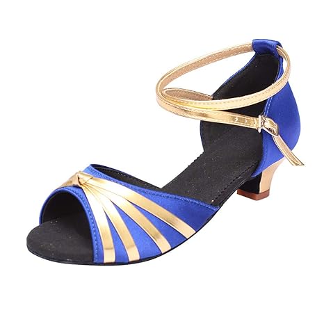 Damen Sandalen,ABsoar Sommerschuhe Mode Sandaletten Frauen Tanzen Rumba Walzer Ballsaal Latin Dance Niedrigen AbsäTzen Sandal