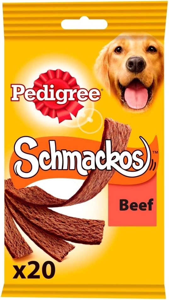 PedigreeSchmackos, Dog Treats with Beef, with Omega 3 and Vitamins, 180 Chews