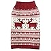Blueberry Pet Vintage Festive Red Ugly Christmas Reindeer Holiday Festive Dog Sweater, Back Length 12