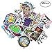 Stickers [50/104/110 PCS], Waterproof Vinyl Stickers for Laptop, Car, Bicycle, Helmet, Skateboard, Luggage No-Duplicate Stickers Per Set(A & B). (R&M50B)