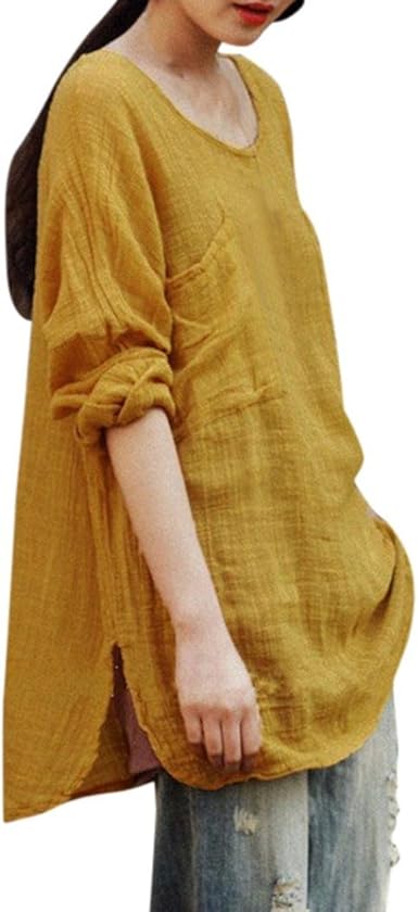 plus size linen tops sale