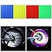 Oumers 4Sets/48pcs Cycling Wheel Spoke Reflector Clips,Reflective Warning Strip,Bicycle Wheelchair Cycle Reflector Clips,Bike Safety Clip for Wheel Reflective Tube (12Blue +12Green +12Red +12Yellow)