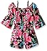Kensie Girls' Printed Rayon Off The Shoulder Romper