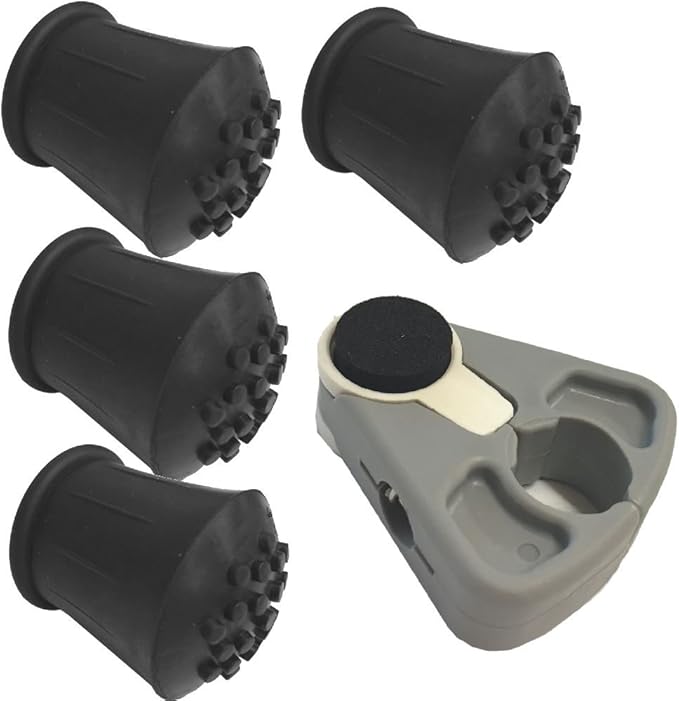 New Walking Stick Ferrules, Heavy Duty With Cane Holder 19mm (3/4 Inch