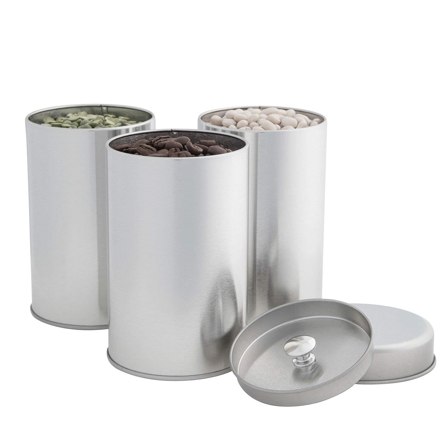 Tea Tins Canister Set with Airtight Double Lids for Loose Tea Small Kitchen Canisters for Tea