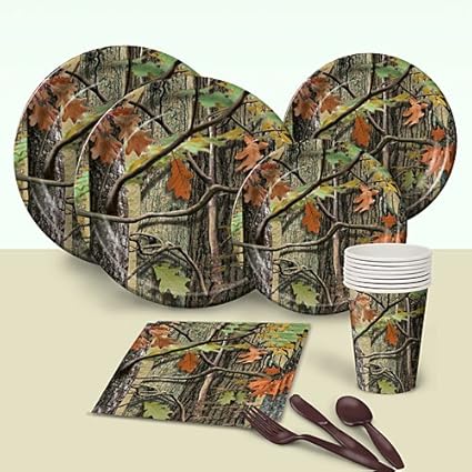 Amazon Com Hunting Camo Birthday Party Pack Party Supplies