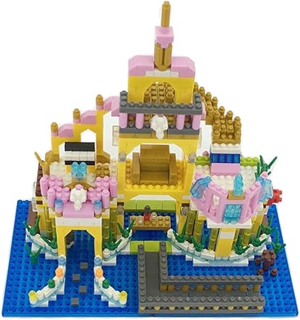 Amazon お城 プリンセス お姫様 ブロック ミニブロック 女の子向け ホワイトデープレゼント 海のお城 ブロック おもちゃ