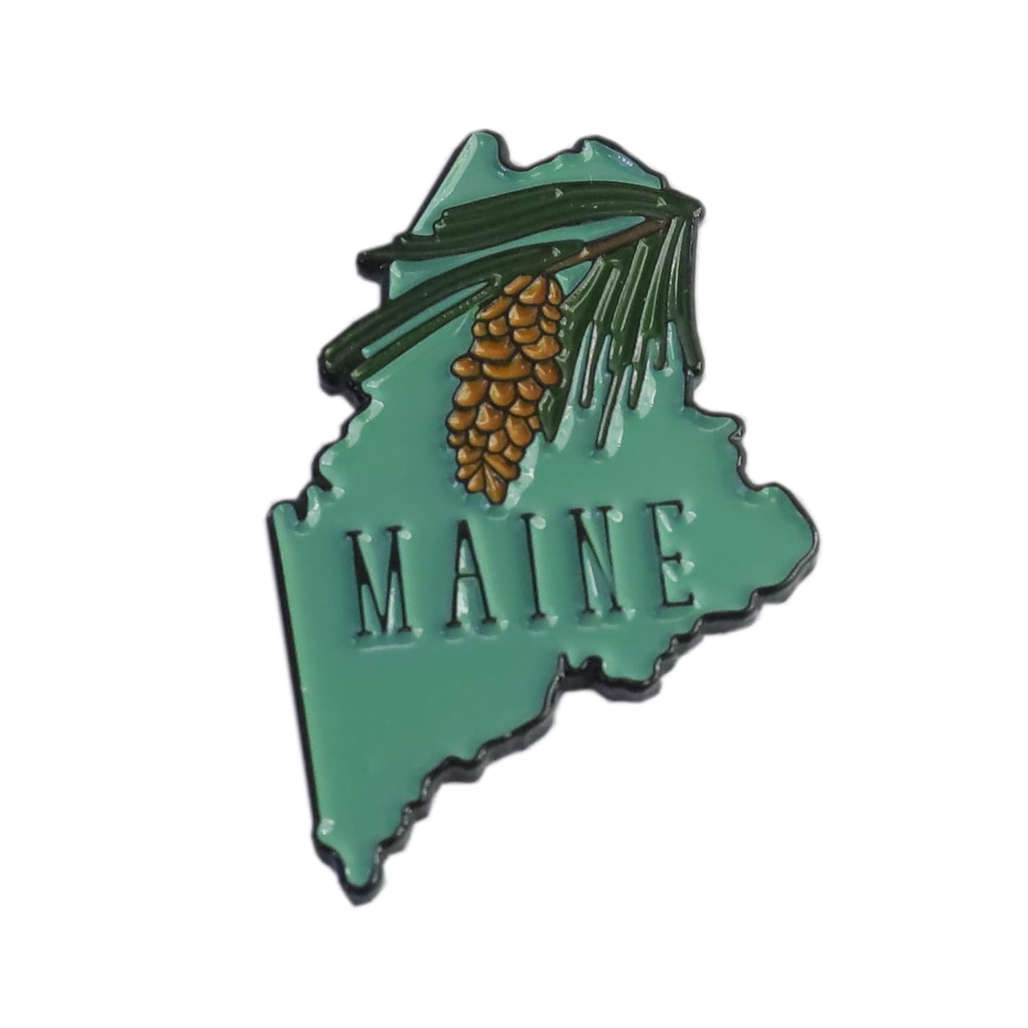 Buy Maine Pine Cone Edition State Shape of Maine Enamel Lapel Pin (10