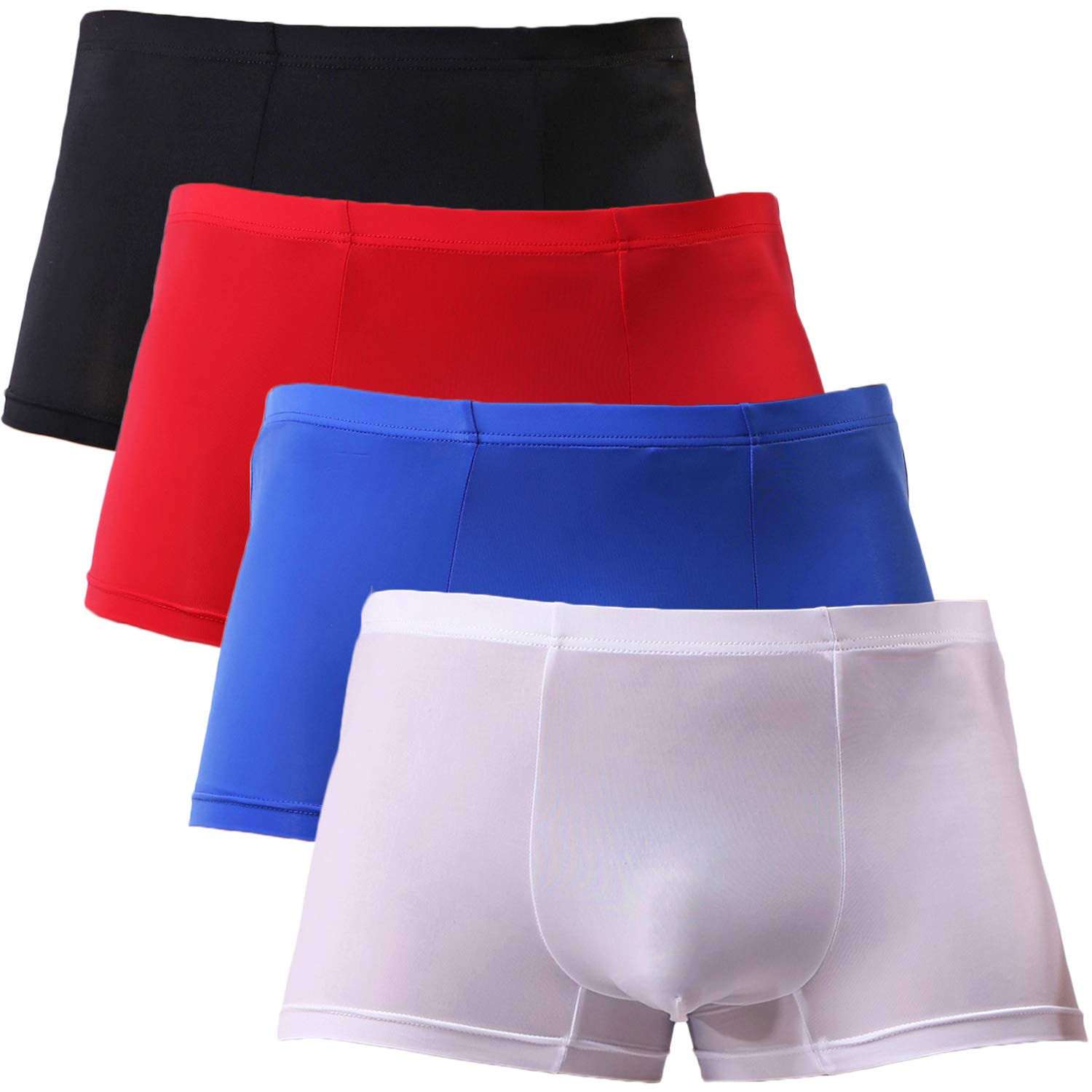 YuKaiChen Men's Trunks Underwear Silk Boxer Briefs Short Leg Buy