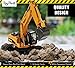 ToyThrill Remote Control Excavator - Fully Functional 15 Channel Die-Cast Construction Tractor - Lights, Sounds, Independently Rotating Workbench, Cab and Metal Shovel