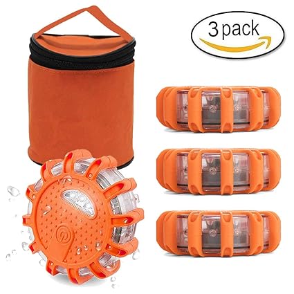 cytop Warnblinkleuchte LED Warnleuchte Flash Warnlicht Notfallleuchte mit Extra Hellen LED Magnet Wasserdicht Bruchsicher War