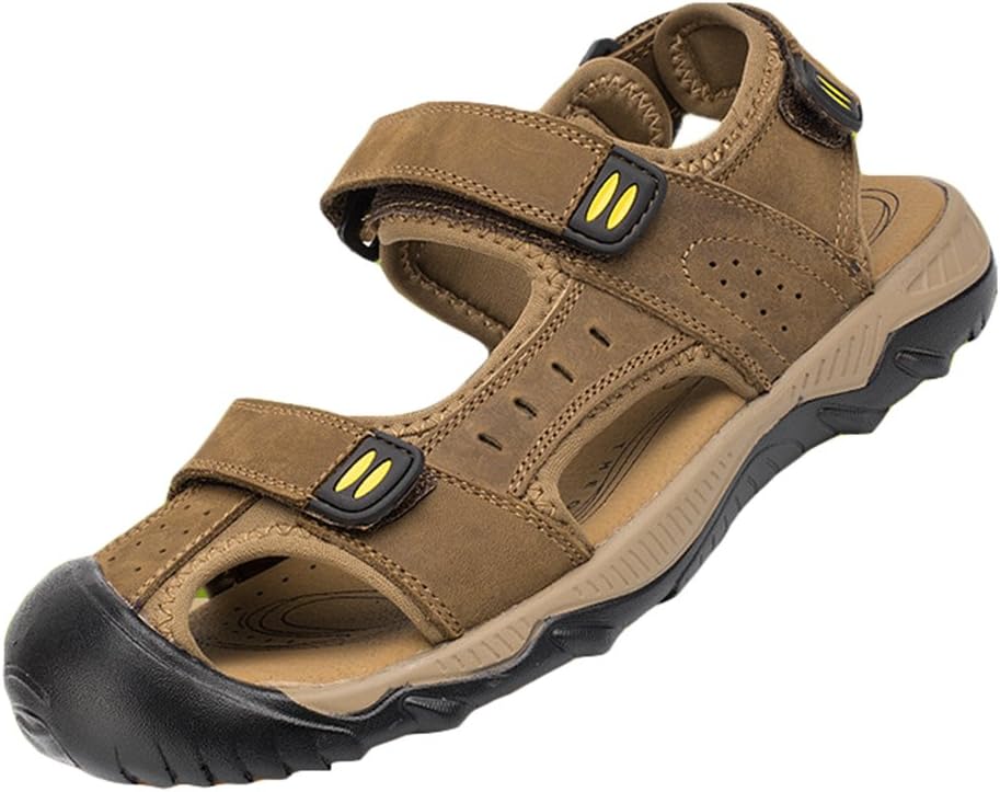 Wentsven Men's Sandles Outdoor Closed Toe Hiking Beach Sandals