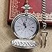 Powshop Classic Smooth Vintage Pocket Watch, Steel Men Pocket Watch with 14''Chain Powshop Classic Smooth Vintage Pocket Watch, Steel Men Pocket Watch with 14''Chain