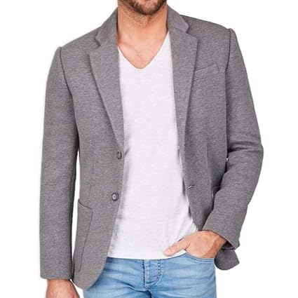 Centered Sakko Herren modern und sportlich - als Casual Jacket oder Blazer (Grau)