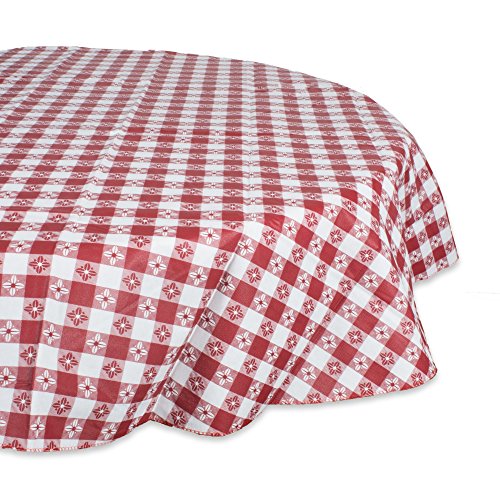 DII CAMZ10714 EcoVinyl Table Cloth, Red Check, 52 70-Inch, Set of 3,
52" x 70"