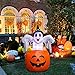 OurWarm Halloween Inflatables 4.6ft Pumpkin Ghost with LED Light for Halloween Decorations Indoor/Outdoor Yard Garden Lawn Party Decoration