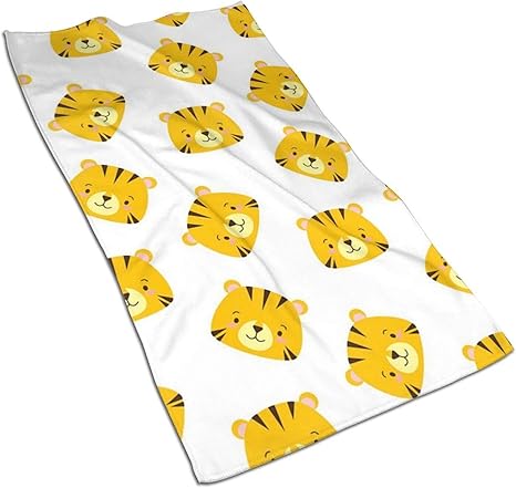 Amazon Co Jp かわいい虎の顔 タオル フェイスタオル バスタオル マイクロファイバー タオル 柔らか ふわふわ 肌触り トレーニングウェア スポーツタオル 吸水 速乾 家庭用 ホーム キッチン