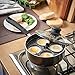 VonShef Egg Poacher Sauce Pan with Removable Poaching Cups and Glass Lid, BPA Free, 4 Cups