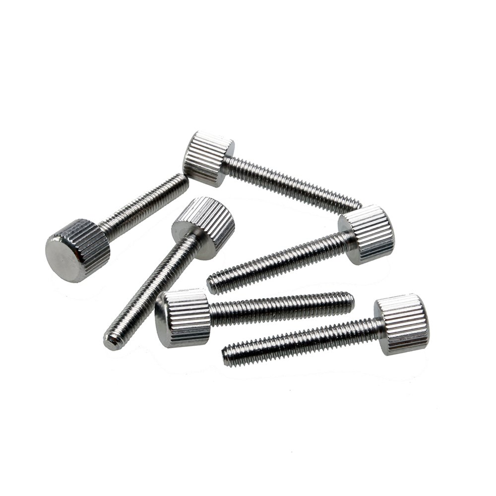 M6x16mm Knurled Screws,Thumb Screws,Stainless Steel,Metric,8 Pieces
