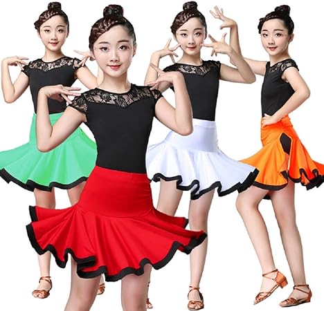 Amazon Aiaibty キッズ ラテンダンス衣装 キッズダンス衣装 子供社交ダンス 女の子ダンスウェア キッズ ダンスドレス 長袖 ワンピー ス 上下セット ラテンドレス ステージ衣装 演出服 レッスン練習着 レッスン練習着 子供用 ダンス衣装 子供服 ジャズダンス 衣装