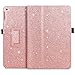 iPad 2017/2018 9.7 Case,iPad Air Case,iPad Air 2 Case,Fingic Thin Sparky Case Smart Folio Case Cover with Auto Sleep/Wake Function Stand PU Leather Cover for ipad Air/Air2/iPad 9.7 2017/2018,Rose Gold