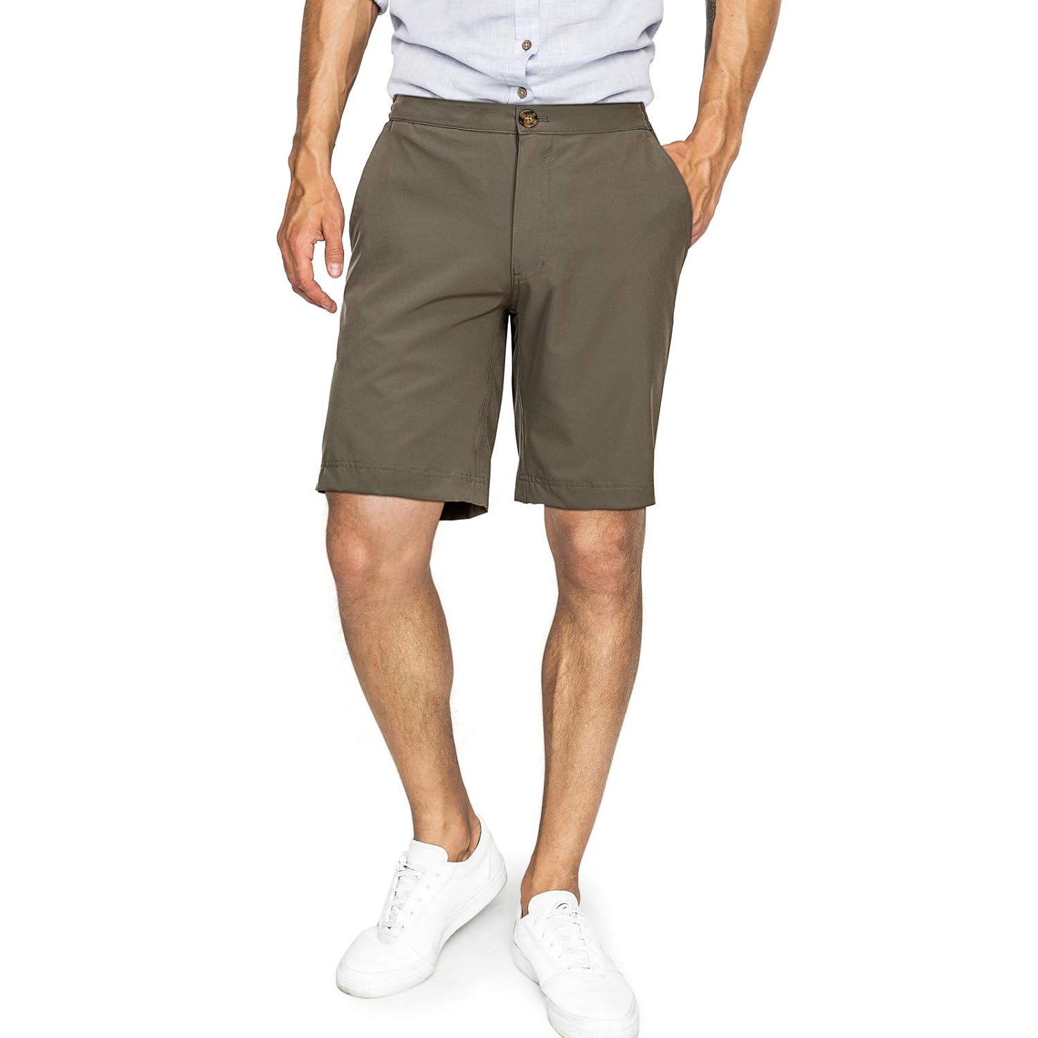 33,000ft Mens Daily Shorts with Elastic Waist Drawstring Summer Casual