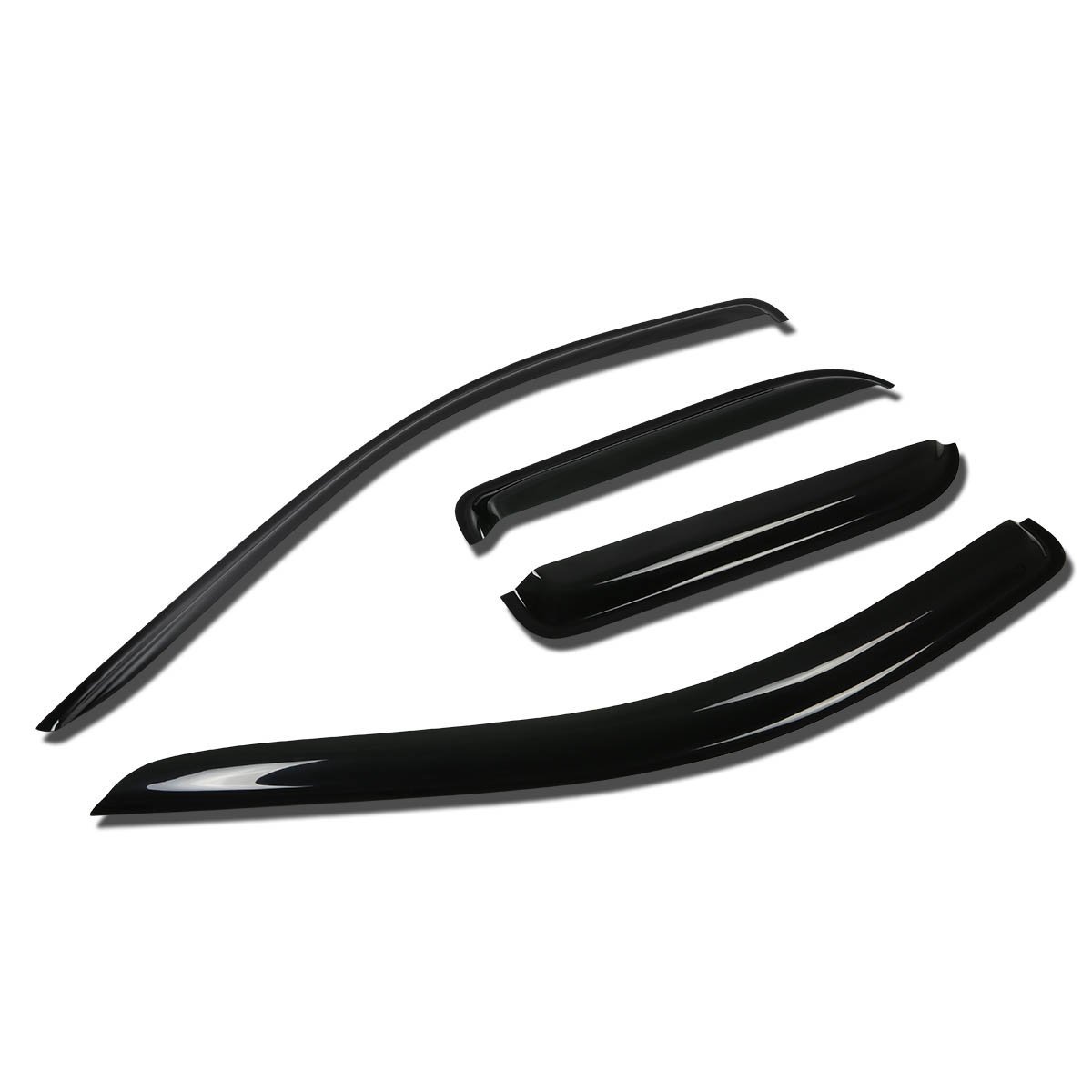 DNA MOTORING WVS-030 Dark Smoke Vent Window Visor Deflector Rain/Sun Guard, 4 Piece