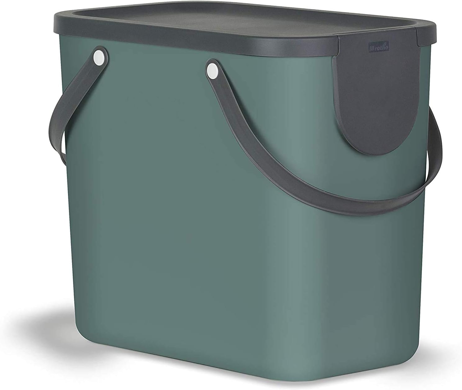 Rotho Indoor Recycling bin from Rotho Albula - 1024905092, Green, 25 l (40.0 x 23.5 x 34.0 cm), 25l (40,0 x 23,5 x 34,0 cm)