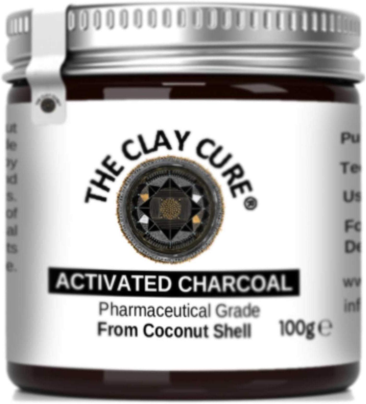 Activated Charcoal Teeth Whitening Powder, 100% Natural Made in UK, Pharmaceutical Grade, by The Clay Cure