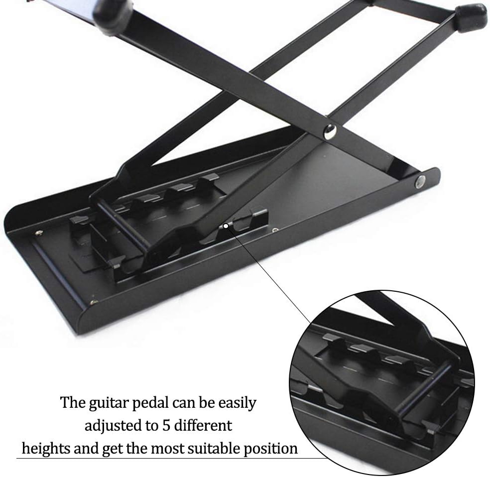 Guitar Footstool, Guitar Footrest with AntiSlip Rubber Pad, Height