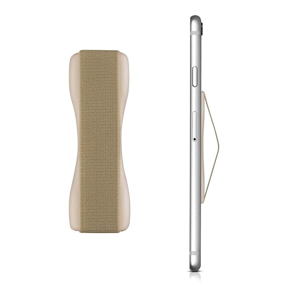 kwmobile Smartphone Fingerhalter Griff Halter - Selbstklebende Handy Fingerhalterung - Finger Halter für z. B. iPhone Samsung