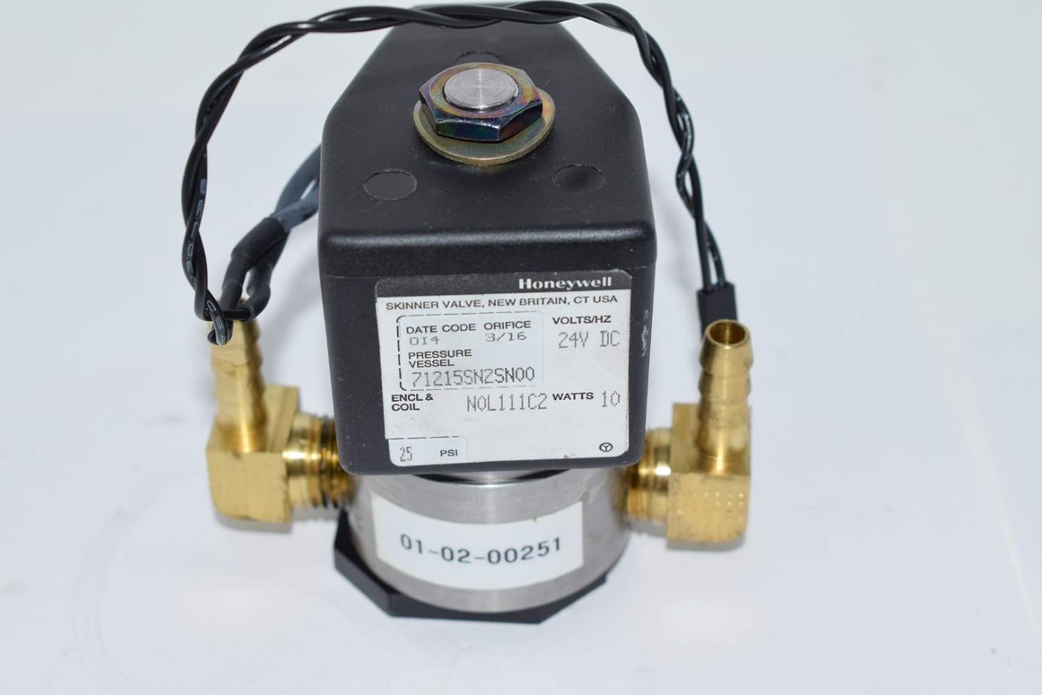 Ultratech Stepper 01-02-00251 Honeywell N0L111C2 Skinner Solenoid Valve