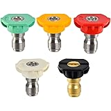 Pressure Washer Spray,Newcomdigi DUS-025 Pressure Washer Spray Nozzle Tips Multiple Degrees 1/4 Quick Connection Design 2.5 GPM (5 Pack)