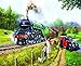 Sqailer 5D DIY Diamond Painting Full Square Drill Train Rhinestone Embroidery for Wall Decoration 12X16 inches