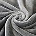 Soft Queen Size Blanket All Season Warm Fuzzy Microplush Lightweight Thermal Fleece Blankets for Couch Bed Sofa,90x90 Inches,Dark Gray