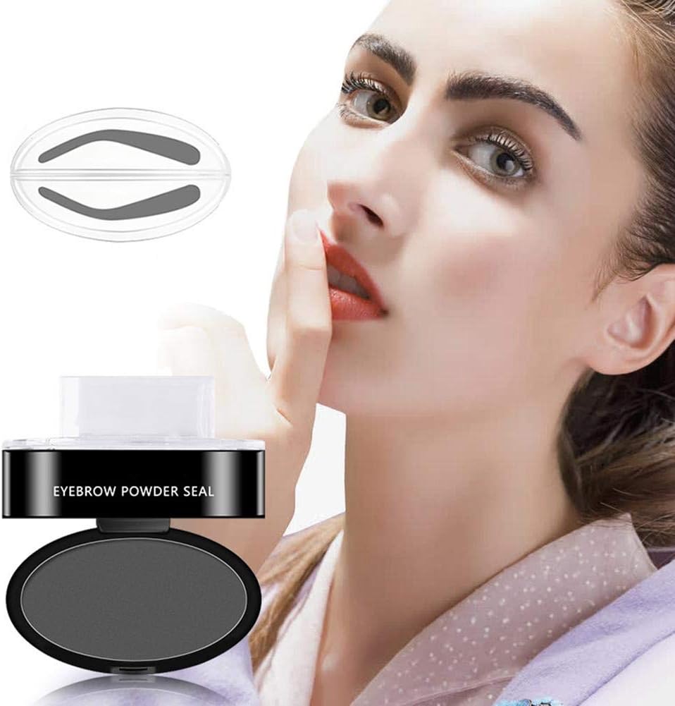 Bulary Eyebrows Stamp for Beginner Eyebrows Waterproof Eyebrow Powder Arched Eyebrow Perfect Eyebrow Power One Second Make Up Nature Brow