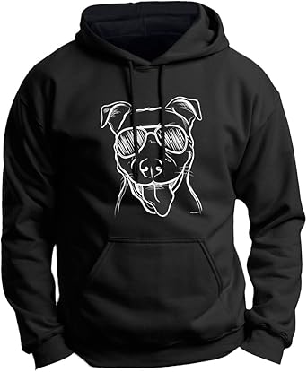pitbull wearing hoodie