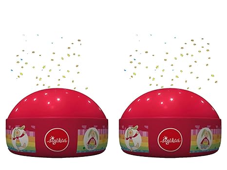 mágica Juego de 2 LED Noche luces Rainbow Rabbit proyector de ...