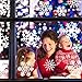 Snowflake Window Clings for Glass Windows Christmas Decorations, White Snowflakes Window Decals Reusable, Winter Snowflake Decals Window Cling, Snow Christmas Decor Gift for Kids [10 Sheets, 200+pcs]