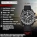 Watches, Mens' watches Chronograph Sport Watch Waterproof Date Quartz Wrist Watch in Black Silicone Band