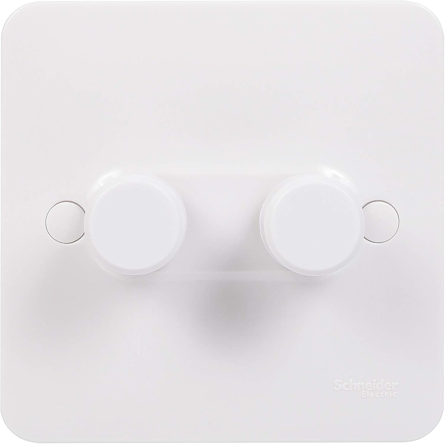 Schneider Electric Lisse 2-Gang 2-Way Dimmer Switch 250W/250VA, White, 2 Gangs
