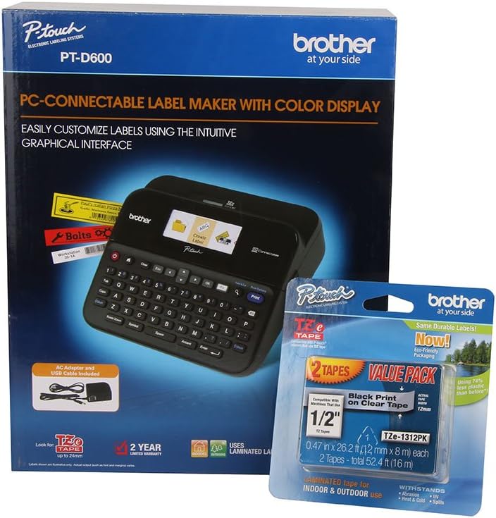 Brother PTouch PTD600 Etiquetadora de Etiquetas (conectable por PC