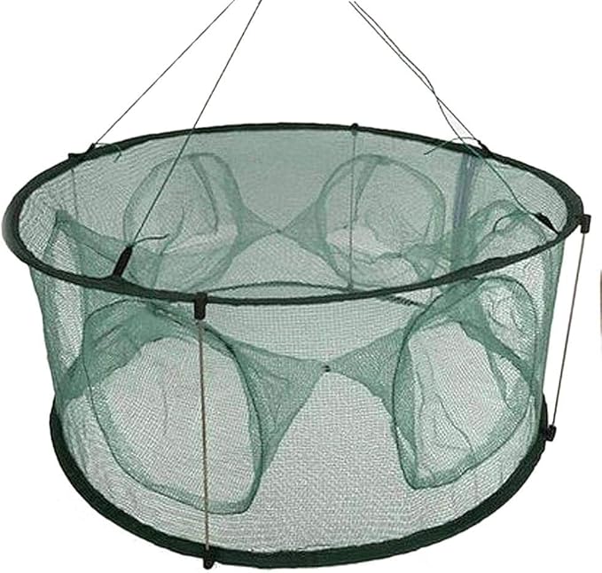 Bourriche De Pêche Pliante Cage à Poisson - Lot De 2 Filets Repliables 28x28x82cm