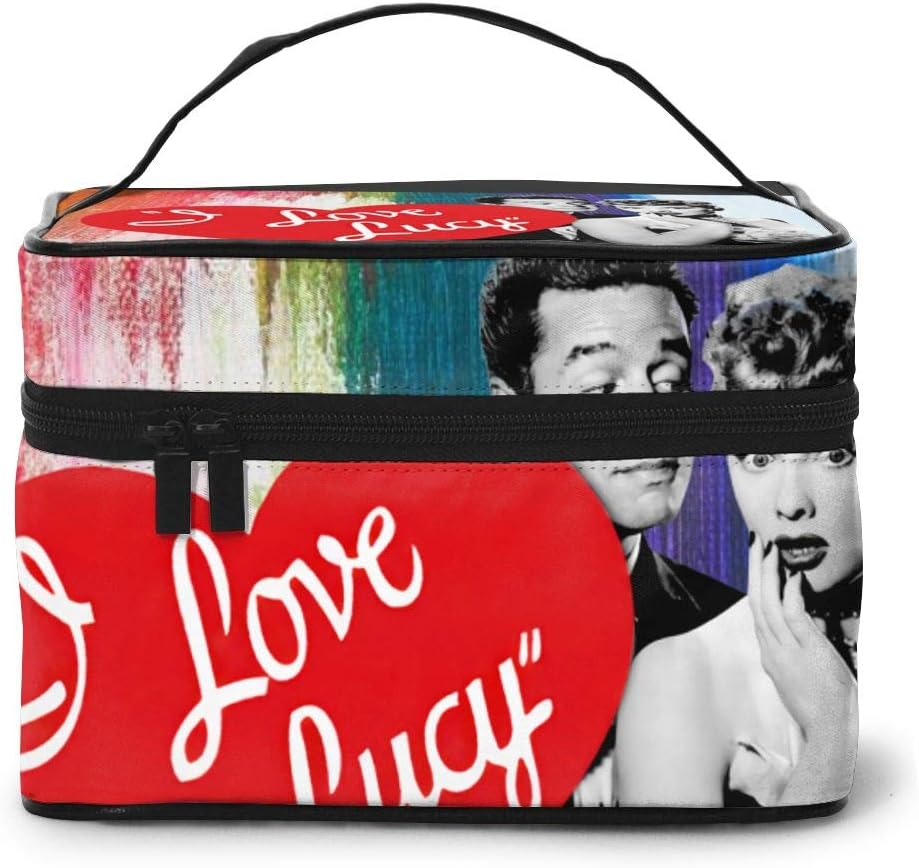 Wehoiweh I Love Lucy Tv Show 9x6.5x6.2 Inches (Length X Width X Height) Large-Capacity Makeup Cosmetics Storage Bag Protection Bag Can Help You Maintain Beautiful Appearance Anytime, Anywhere