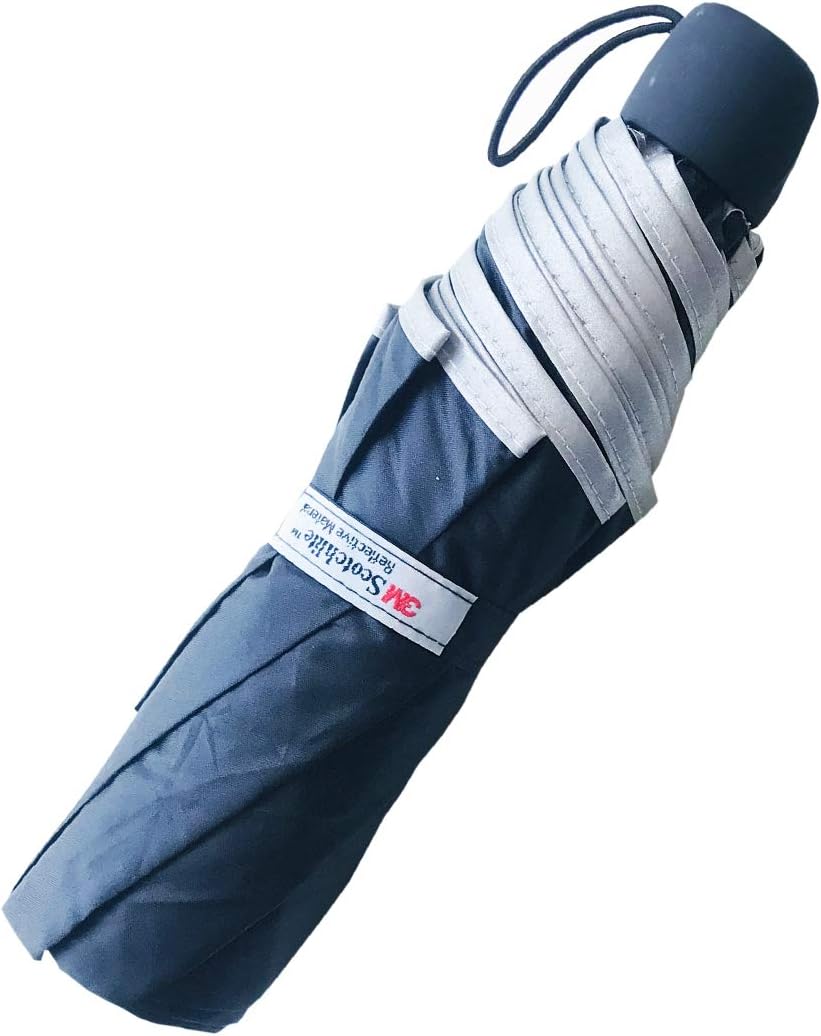 Salzmann 3M Reflective Travel Umbrella - Windproof, Lightweight Folding Umbrella - Made with 3M Scotchlite