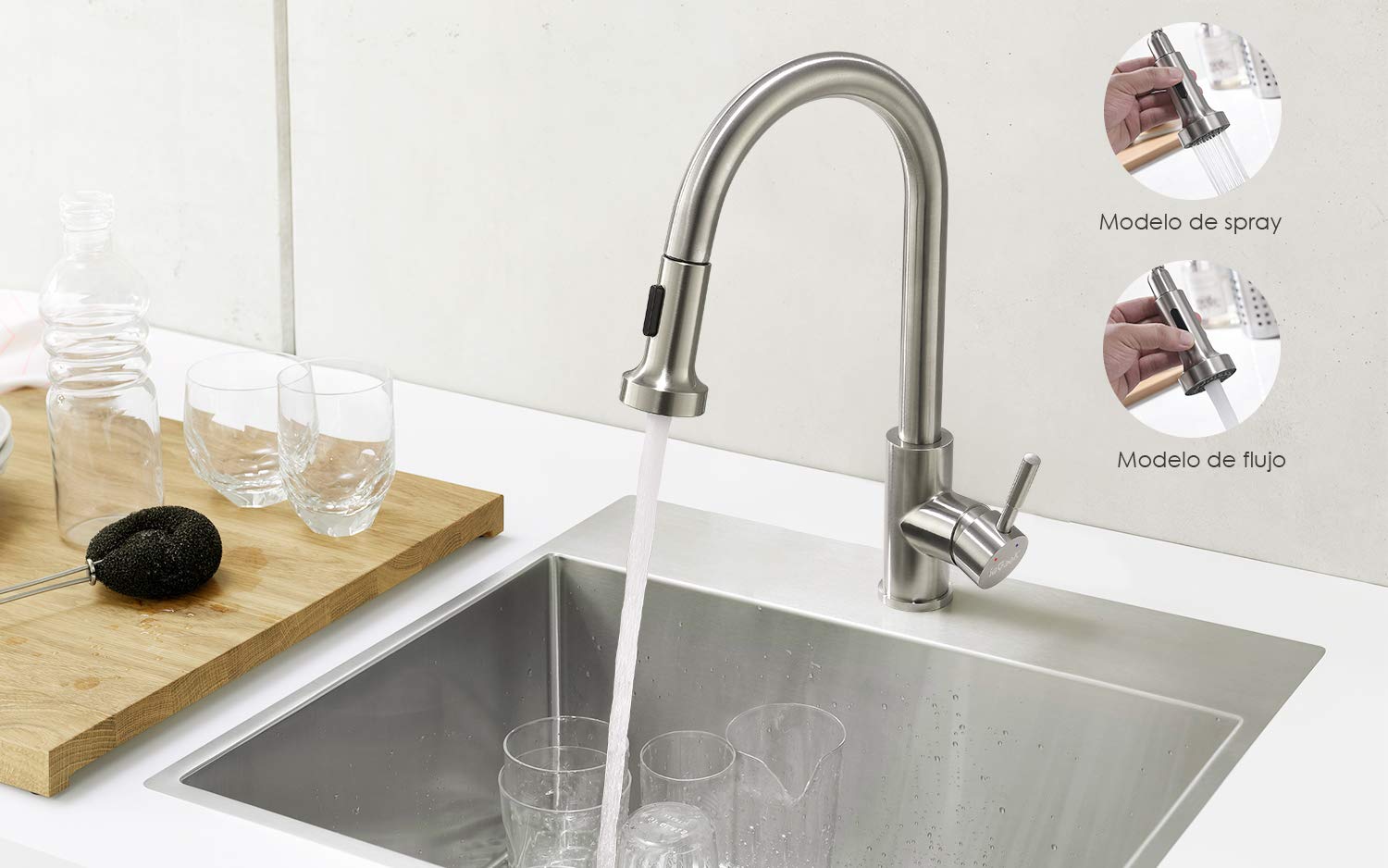 IeGeek Grifo De Cocina Extraiga El Grifo Mezclador De Ducha De Mano De